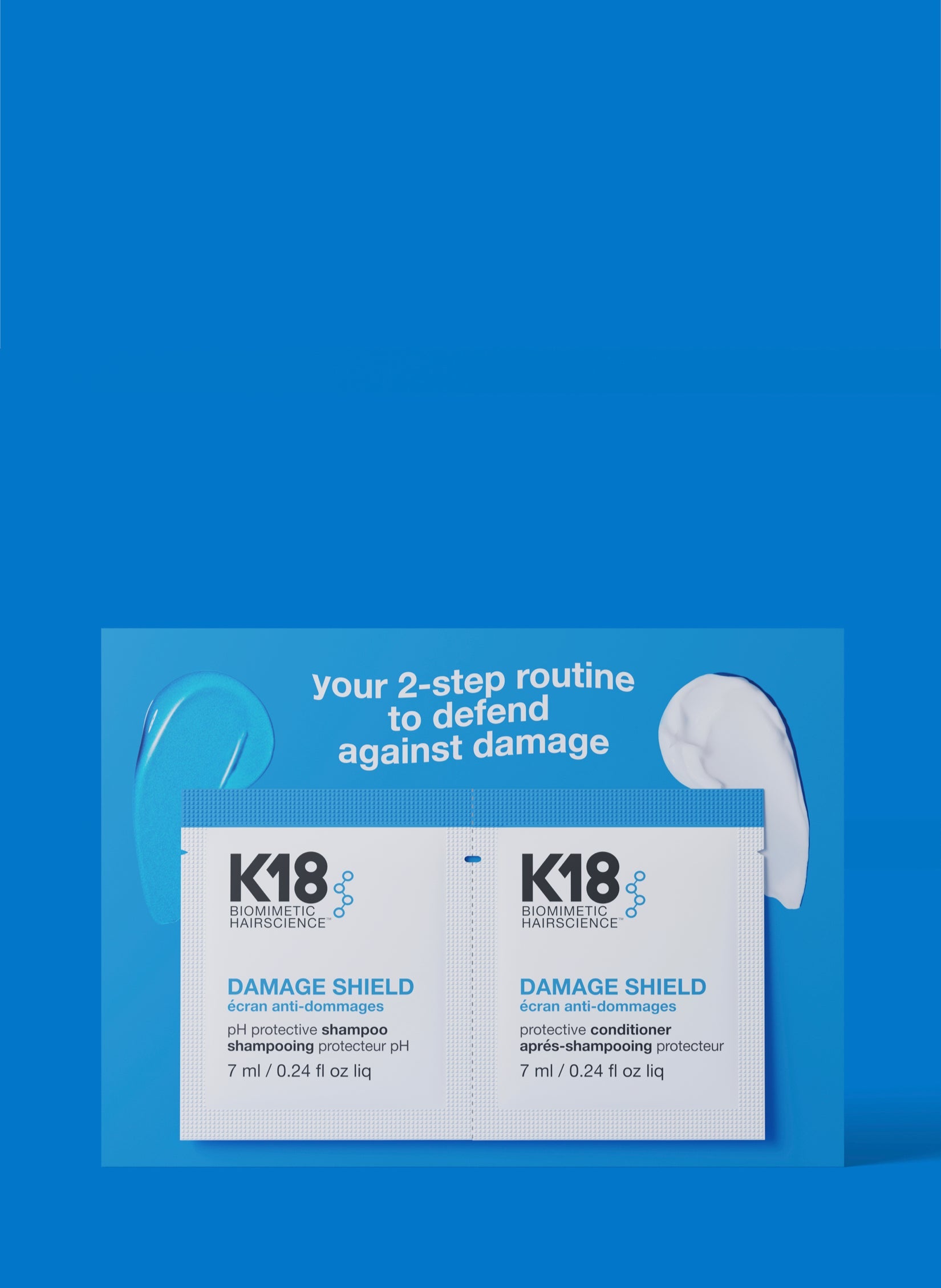 DAMAGE SHIELD shampoo and conditioner sample